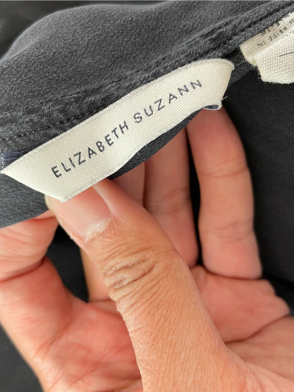 Elizabeth Suzann Silk Sleeveless Dress Gray Minimalist Quiet Luxury Small - Picture 12 of 13